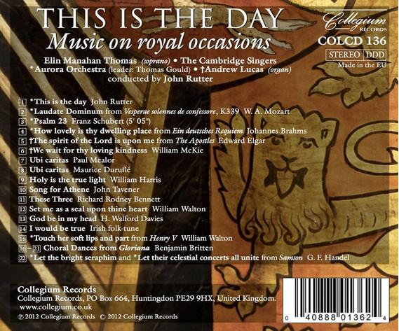 ladda ner album The Cambridge Singers, John Rutter - This Is The Day Music On Royal Occasions