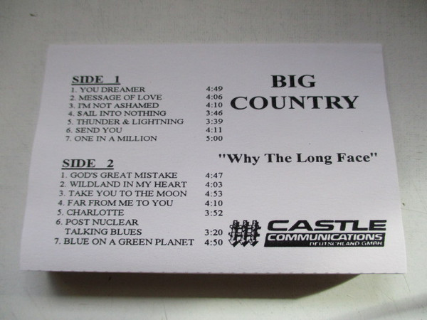 Big Country - Why The Long Face | Releases | Discogs