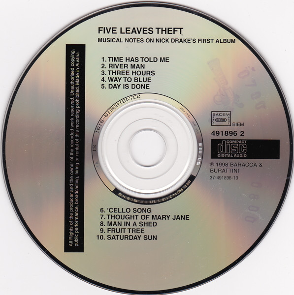 ladda ner album Various - Five Leaves Theft Musical Notes On Nick Drakes First Album
