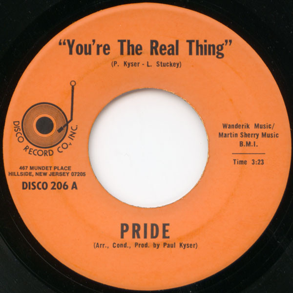 Pride – You're The Real Thing / Come On, Get Dancing (1975, Vinyl 
