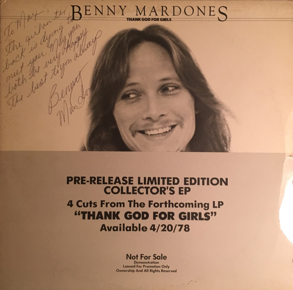 Benny Mardones – Thank God For Girls (1978, Yellow vinyl, Vinyl