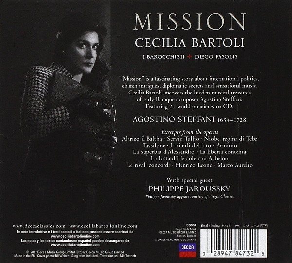 ladda ner album Agostino Steffani, Cecilia Bartoli, Diego Fasolis - The Steffani Project