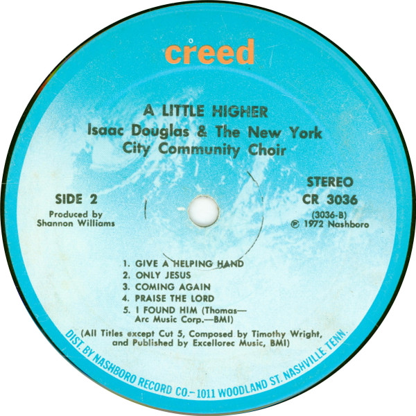 ladda ner album Rev Isaac Douglas, The New York City Community Choir - A Little Higher