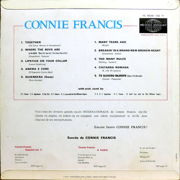 ladda ner album Connie Francis - More Greatest Hits A Paris