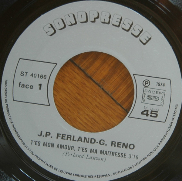 Album herunterladen JeanPierre Ferland & Ginette Reno - Tes Mon Amour Tes Ma Maitresse
