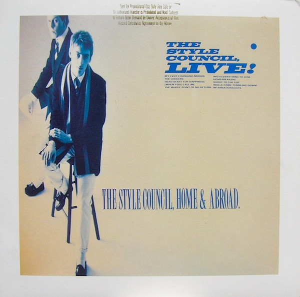 The Style Council – Home And Abroad (1986, Vinyl) - Discogs