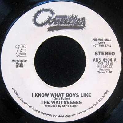 The Waitresses – I Know What Boys Like (1980, Vinyl) - Discogs