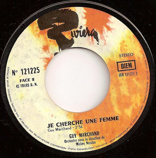 last ned album Guy Marchand - Cest Une Chanson Damour Je Cherche Une Femme
