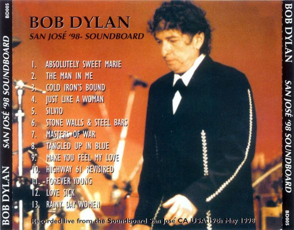 lataa albumi Bob Dylan - San José 98 Soundboard