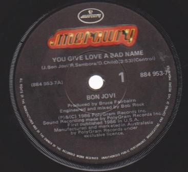 Bon Jovi - You Give Love A Bad Name | Releases | Discogs