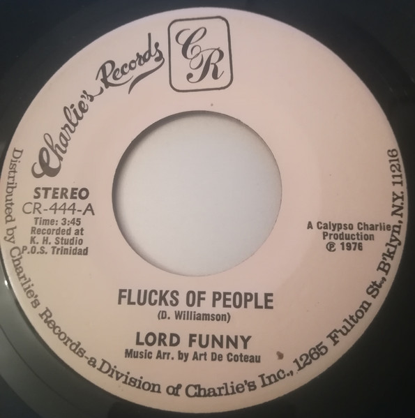 Lord Funny – Flucks Of People / Accident Policy (1976, Vinyl
