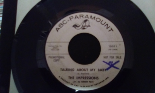 The Impressions – Talking About My Baby (1964, Vinyl) - Discogs
