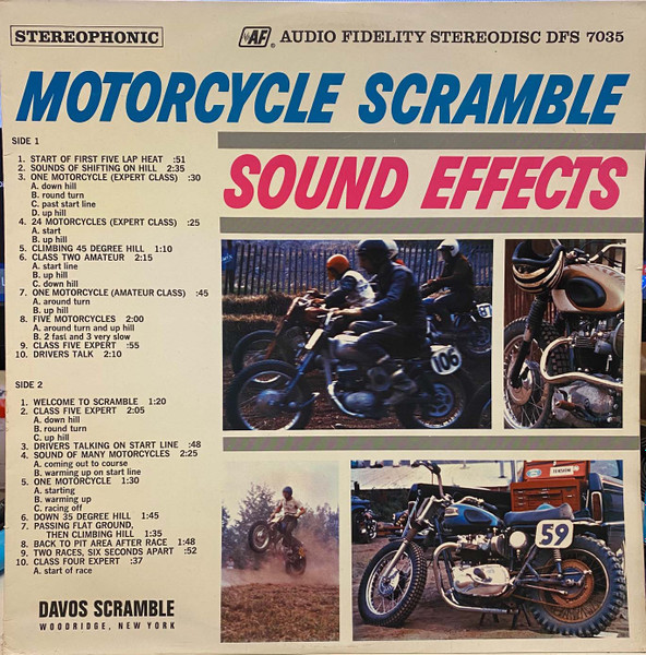 No Artist – Motorcycle Scramble Sound Effects (1964, Vinyl) - Discogs