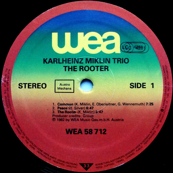 baixar álbum Karlheinz Miklin Trio - The Rooter