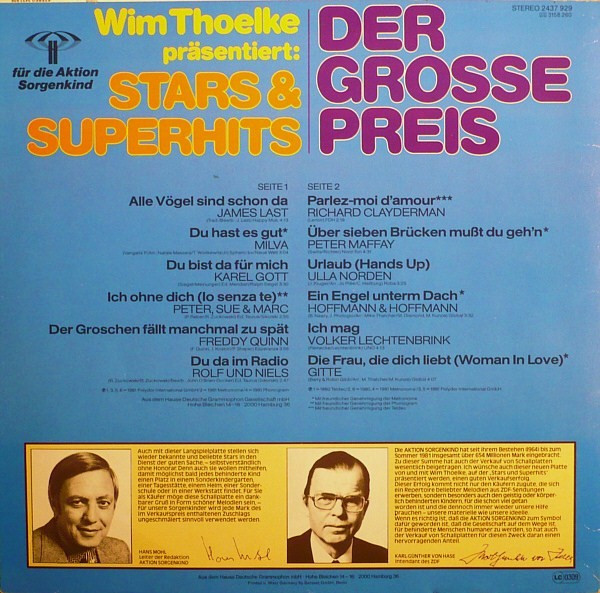 Album herunterladen Various - Der Grosse Preis Wim Thoelke Präsentiert Stars Superhits