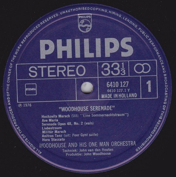 Album herunterladen John Woodhouse & His One Man Orchestra - Woodhouse Serenade