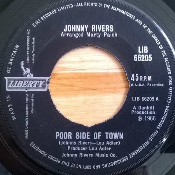 Johnny Rivers – Poor Side Of Town (1966, Vinyl) - Discogs