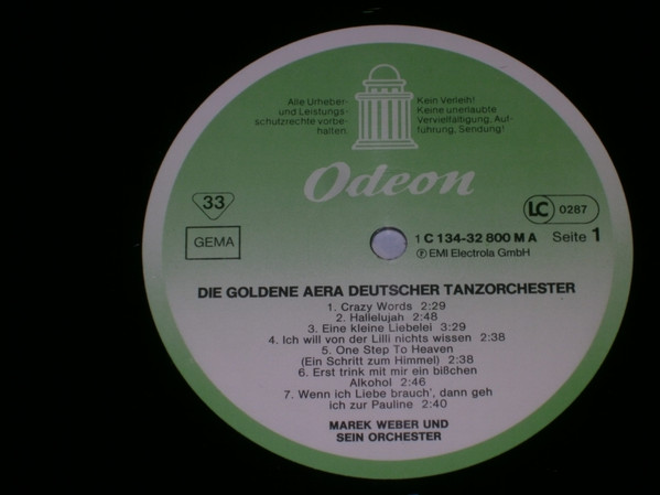 last ned album Marek Weber Und Sein Orchester - Marek Weber Und Sein Orchester Die Goldene Aera Deutscher Tanzorchester