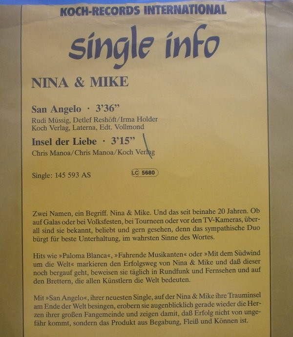 ladda ner album Nina & Mike - San Angelo
