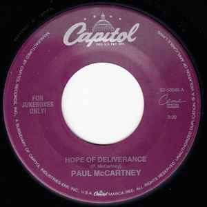 Paul McCartney – Hope Of Deliverance (1992, Vinyl) - Discogs