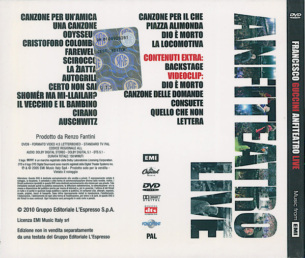 descargar álbum Francesco Guccini - Anfiteatro Live