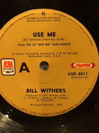 Bill Withers – Use Me / Let Me In Your Life (1972, Vinyl) - Discogs