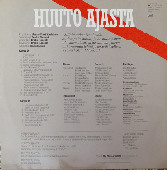 télécharger l'album Teatteri Alban Kuoro - Huuto Ajasta