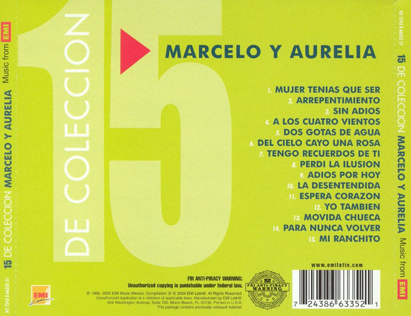 ladda ner album Marcelo Y Aurelia - 15 De Coleccion