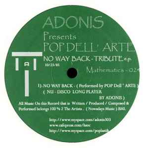 No Way Back - Tribute E.P. - Adonis Presents Pop Dell' Arte