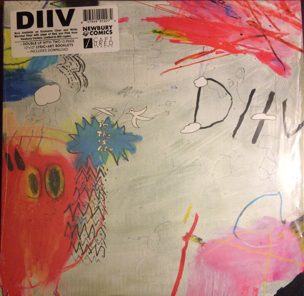 DIIV – Is The Is Are (2016, Clear + White Marbled w/ Blue + Yellow 