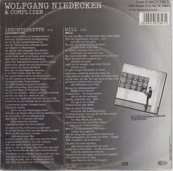 ladda ner album Wolfgang Niedecken & Complizen - Leechterkette