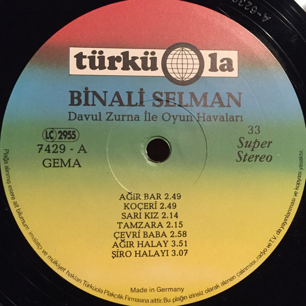 baixar álbum Binali Selman - Davul Zurna Ile Oyun Havalari
