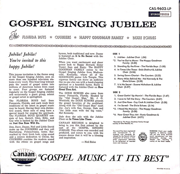 Album herunterladen Various - Gospel Singing Jubilee