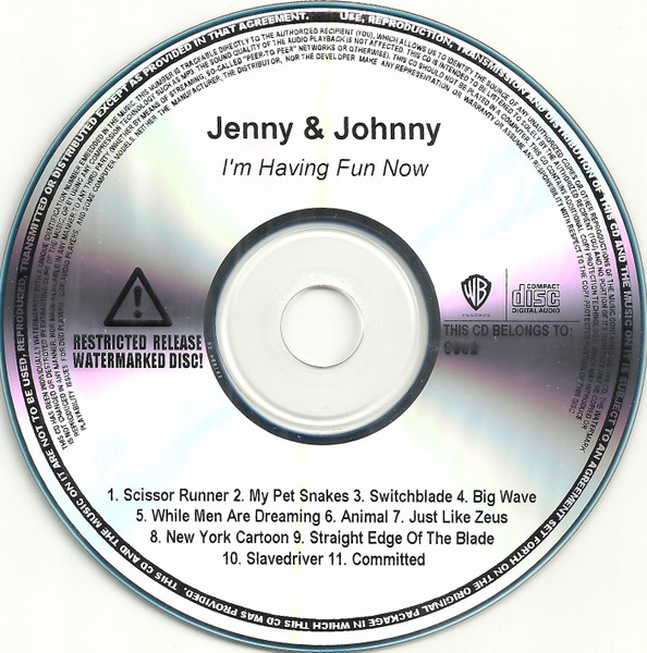 Jenny and Johnny I m Having Fun Now 2010 Watermarked Disc CDr