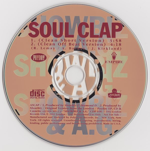 Showbiz & A.G. – Soul Clap (1992, CD) - Discogs