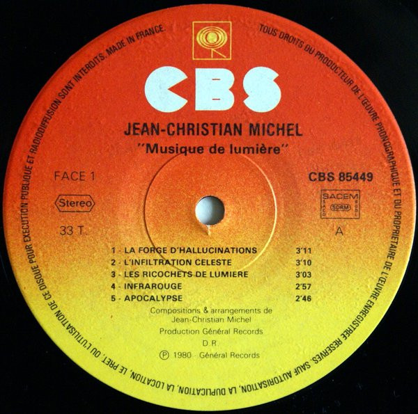 télécharger l'album JeanChristian Michel - Musique De Lumière