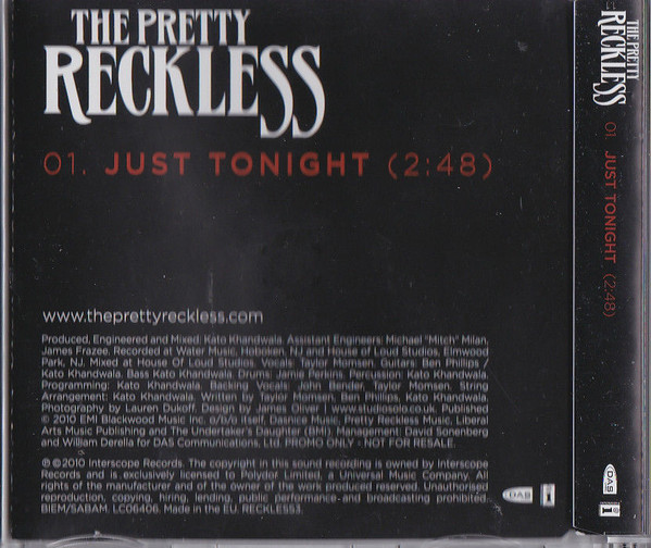 The Pretty Reckless – Just Tonight (2010, CD) - Discogs