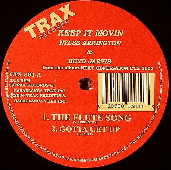 Nyles Arrington & Boyd Jarvis - Keep It Moving | Trax Records (CTX 501) - main