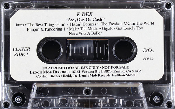 K-Dee – Ass, Gas Or Cash (1994, Cassette) - Discogs