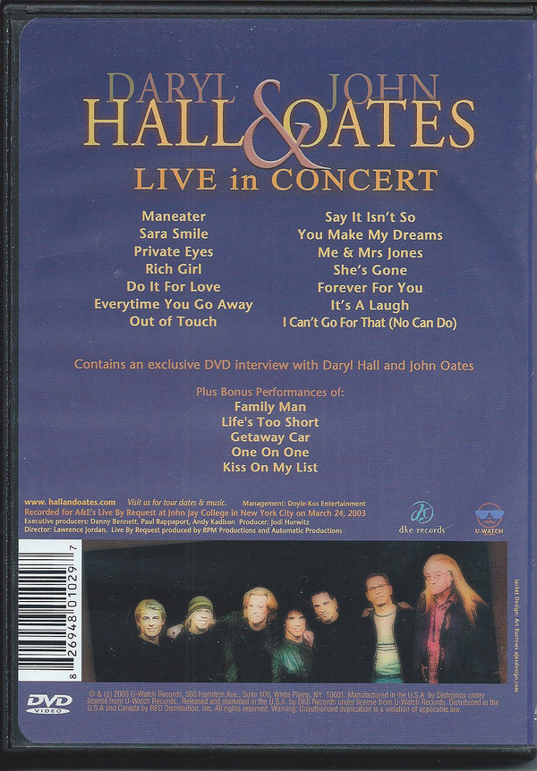 last ned album Daryl Hall & John Oates - Live In Concert