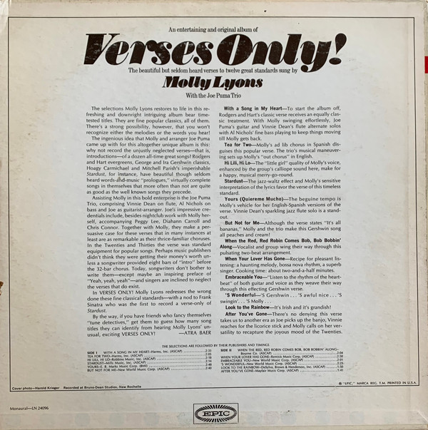 baixar álbum Molly Lyons - Verses Only