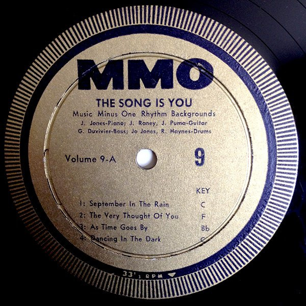 télécharger l'album Music Minus One - Volume 9 The Song Is You A Rhythm Background Record For Any Musician Or Vocalist