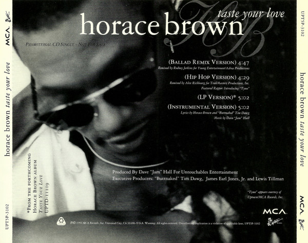 Horace Brown – Taste Your Love (Remixes) (1994, CD) - Discogs