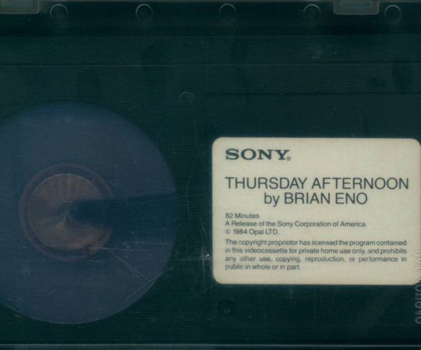 Brian Eno – Thursday Afternoon (1987, Vertical Format, VHS) - Discogs