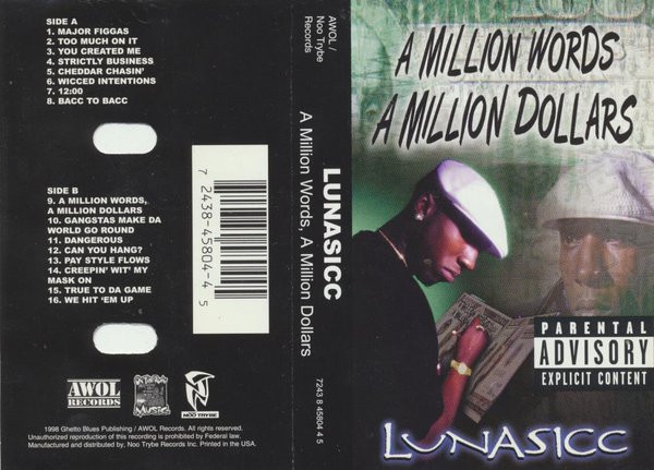 Lunasicc – A Million Words, A Million Dollars (2000, CD) - Discogs