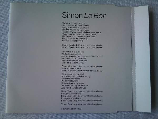 lataa albumi Simon Le Bon - Grey Lady Of The Sea