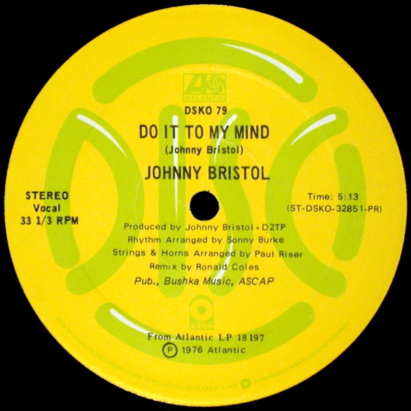 Johnny Bristol – Do It To My Mind (1976, Richmond pressing, Vinyl