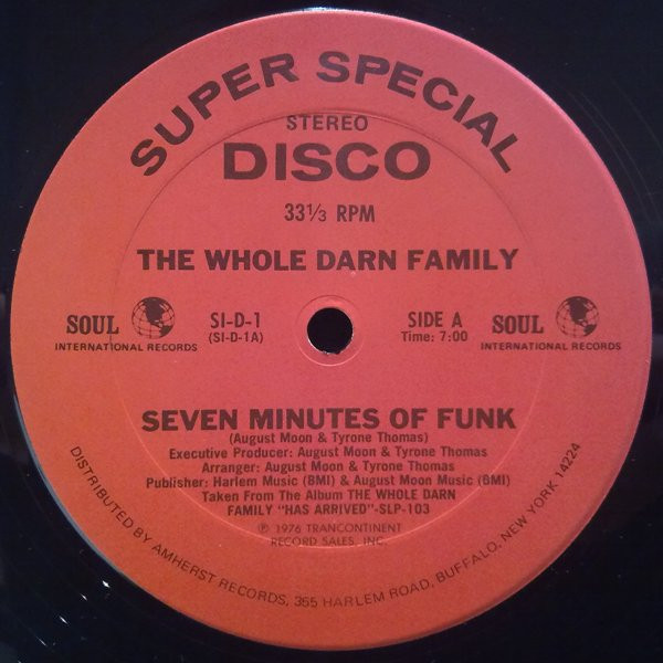 The Whole Darn Family – Seven Minutes Of Funk (1976, Vinyl) - Discogs