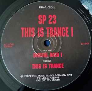 SP 23 - This Is Trance album cover