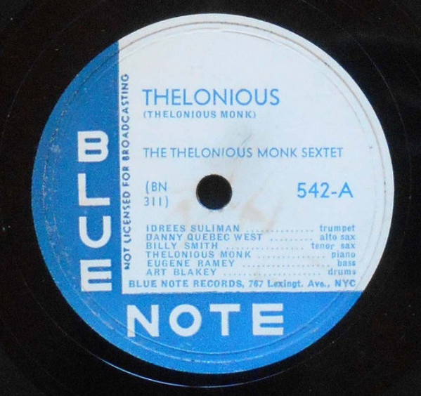 The Thelonious Monk Sextet – Thelonious / Suburban Eyes (1948 